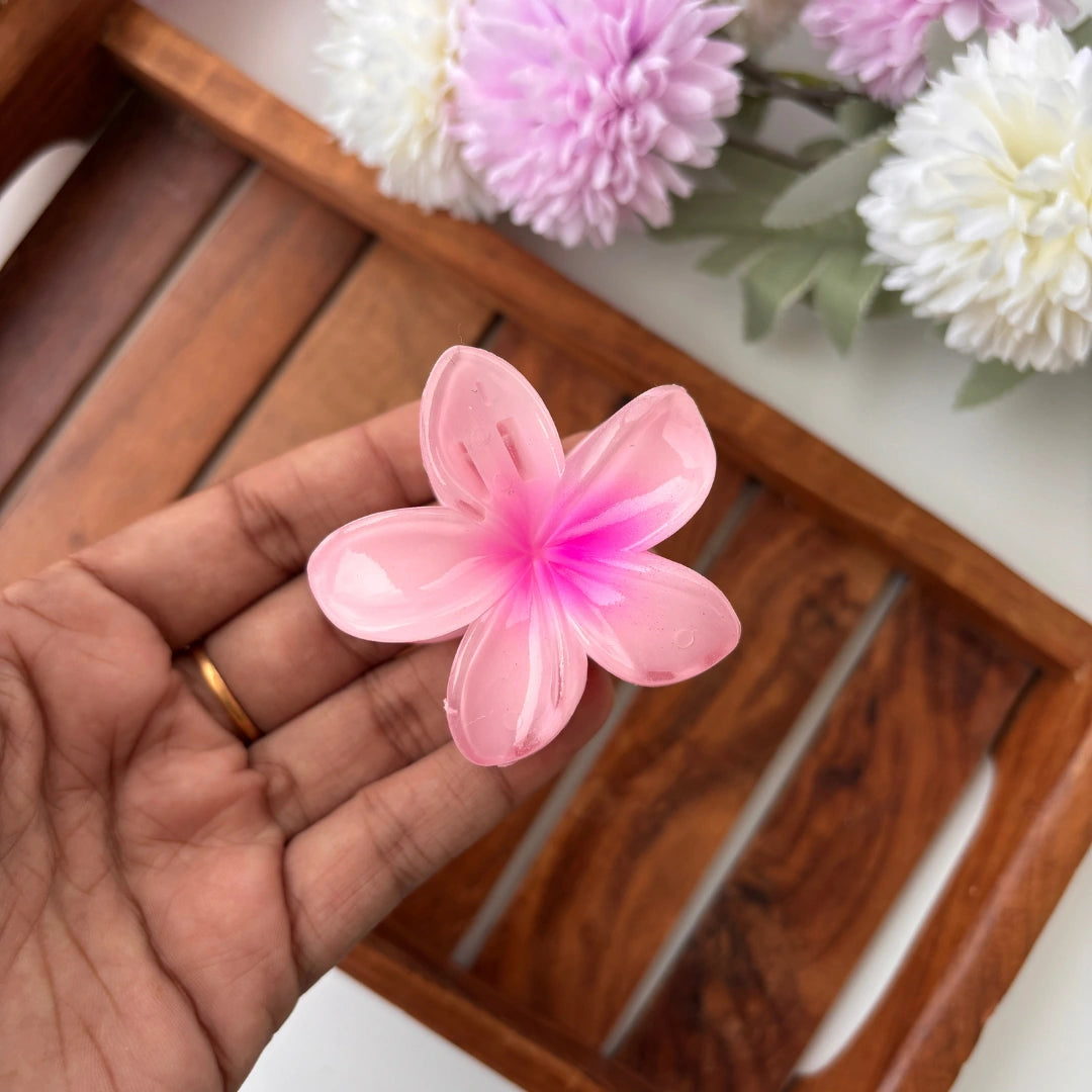 Shiny Lily Flower Hair Claw - Medium
