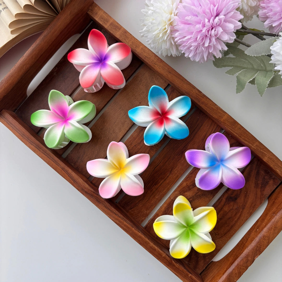 Dual Shade Lilly Flower Hair Claw – Medium