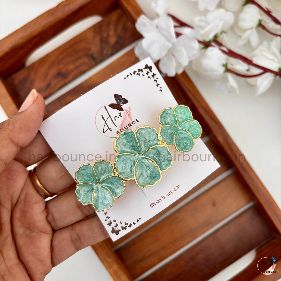 Hibiscus Bloom Center Hair Clip – Triple Flower