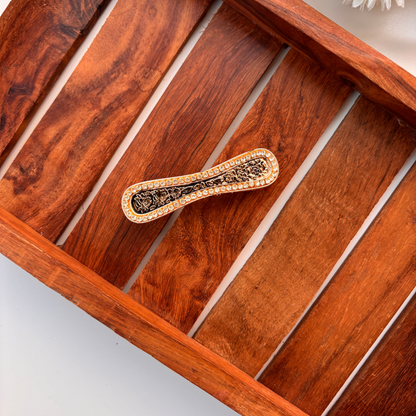 Classic Floral Curve Hair Clip