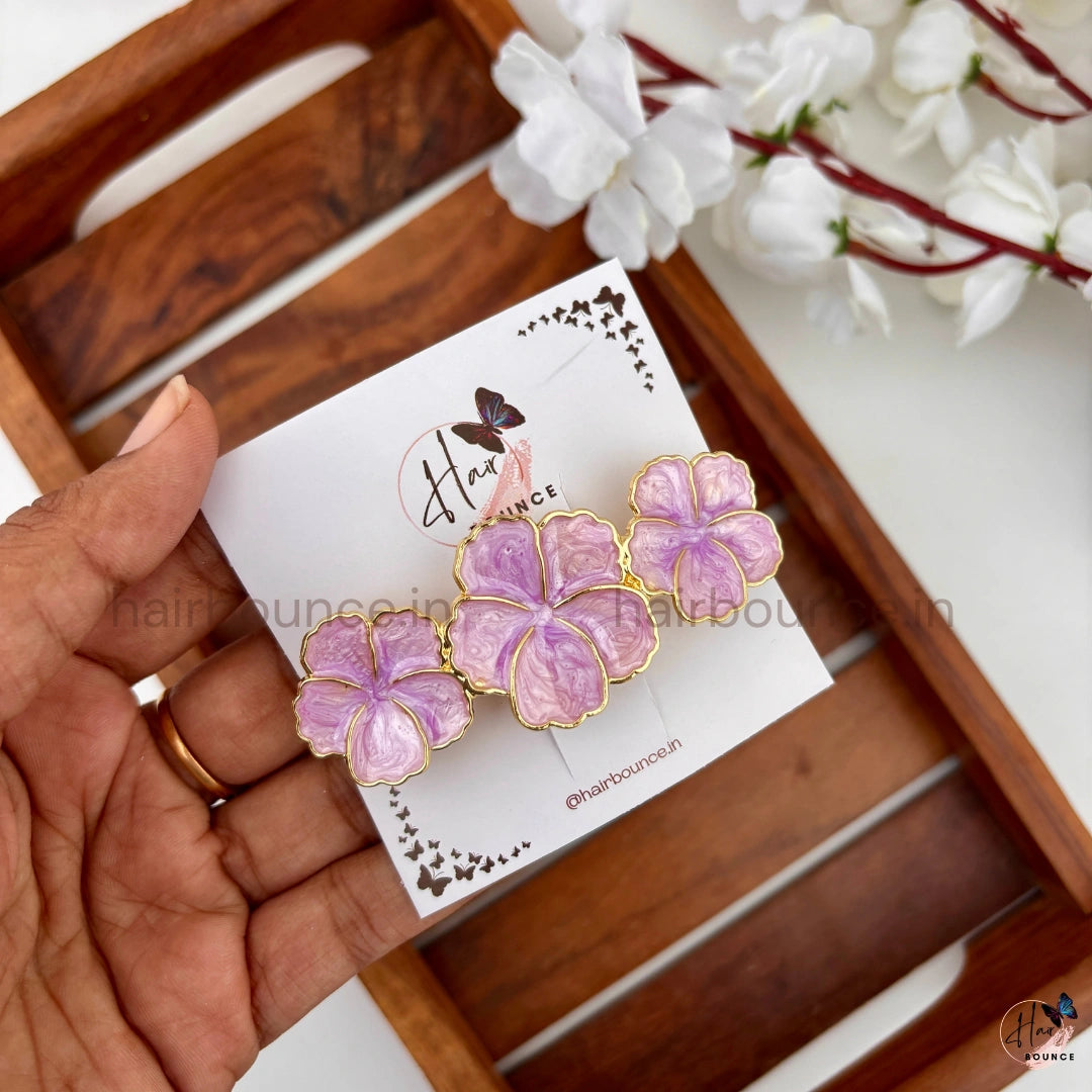 Hibiscus Bloom Center Hair Clip – Triple Flower