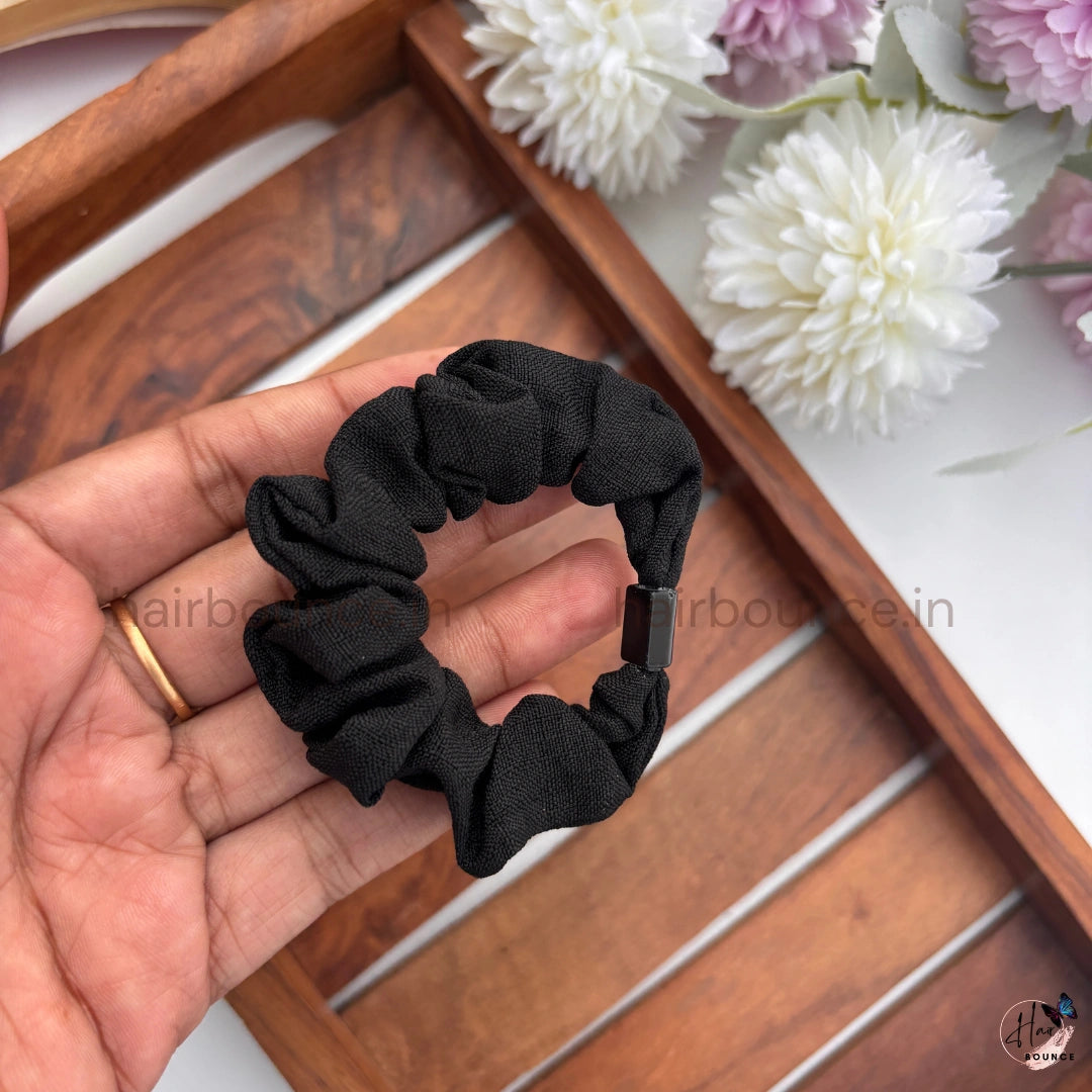 Premium Linen Fabric Hair Scrunchies for Women & Girls