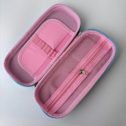 Cartoon Hard Case Pencil Pouch with Built-in Calculator
