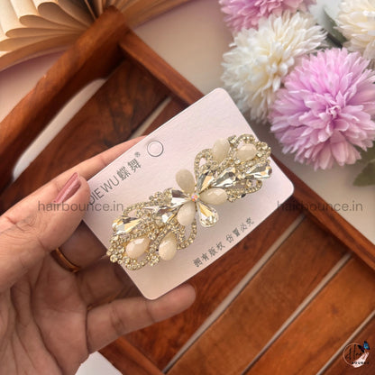 Celestial Bloom Crystal Hair Clip