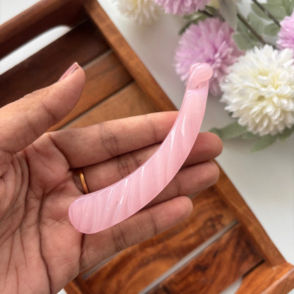 Pastel Swirl Curve Banana Clip - Medium