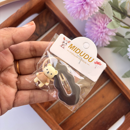 Teddy Cloud Hair Clip - Set of 2