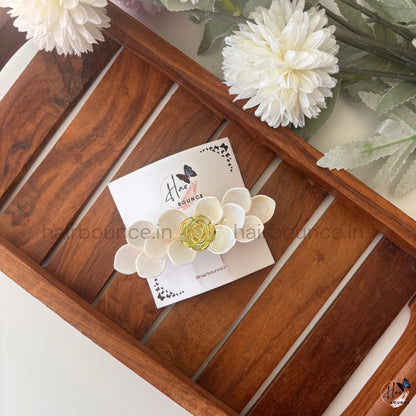 Ivory Pearl Bloom Hair Barrette