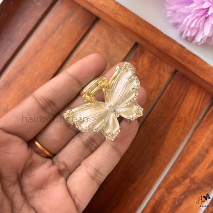 Celestial Glow Butterfly Metal Hair Claw – Medium
