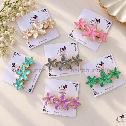 Lily Blossom Center Hair Clip – Triple Flower