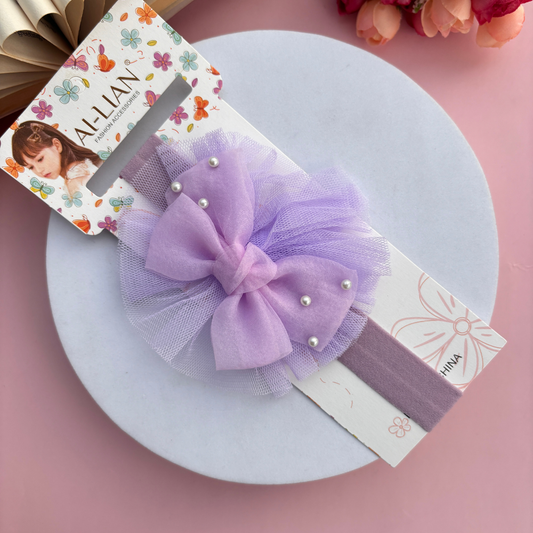 New Born Pearl Bow Headband