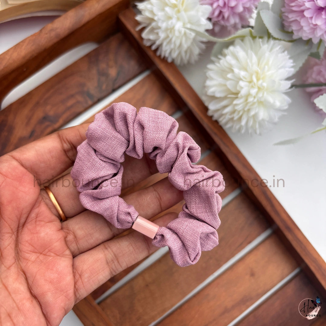 Premium Linen Fabric Hair Scrunchies for Women & Girls