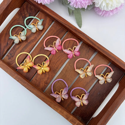 Glitter Breeze Butterfly Rubber Bands