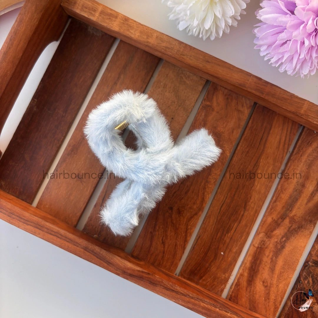 Colourful Loop Fur Hair Claw - Large