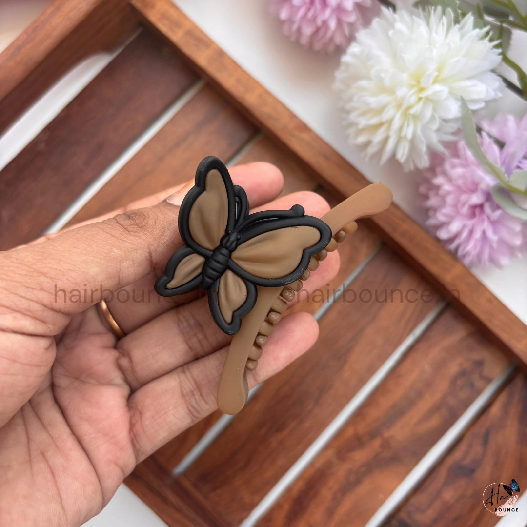 Matte Butterfly Hair Claw – Medium