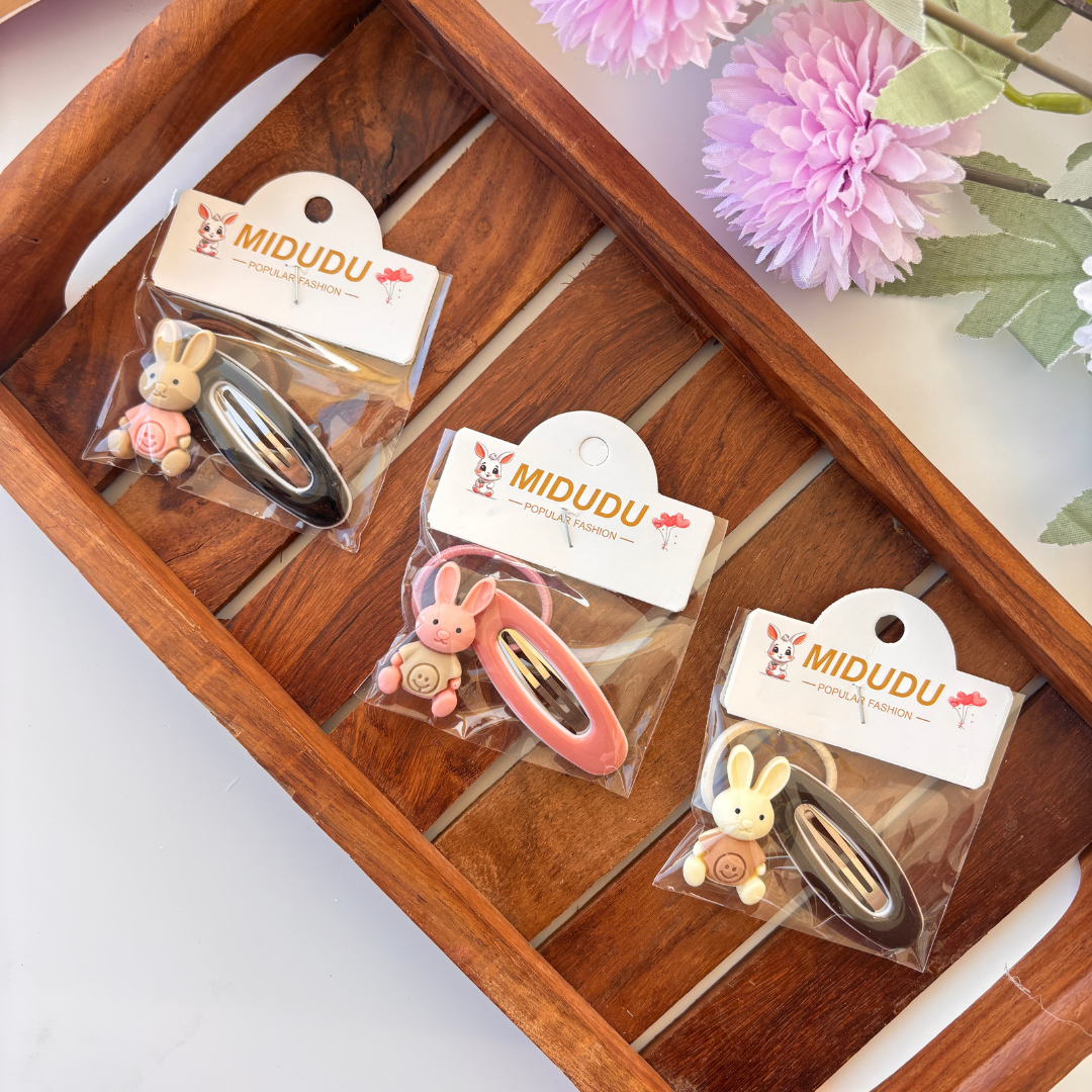 Cute Bunny Hair Clip - Set of 2