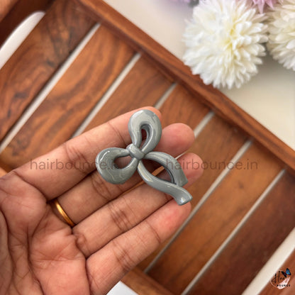 Glossy Bow Hair Claw – Small