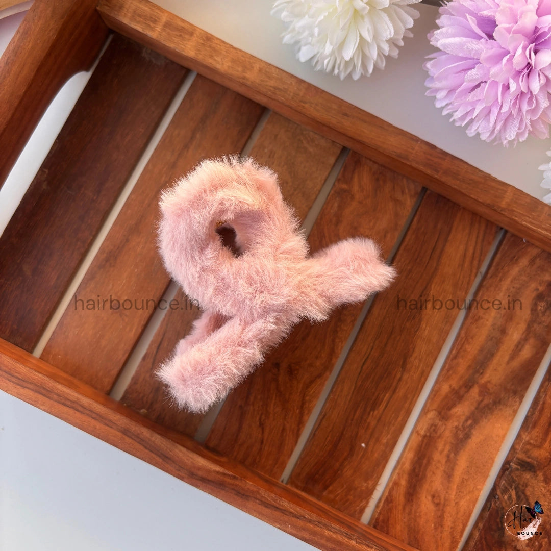 Colourful Loop Fur Hair Claw - Large