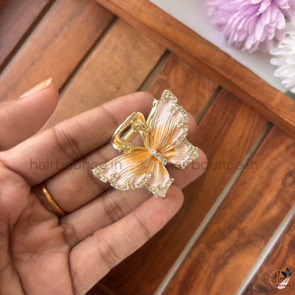 Celestial Glow Butterfly Metal Hair Claw – Medium