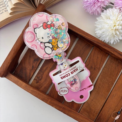 Cute Glitter Liquid Hair Comb for Kids – Cartoon Edition / Random Colour