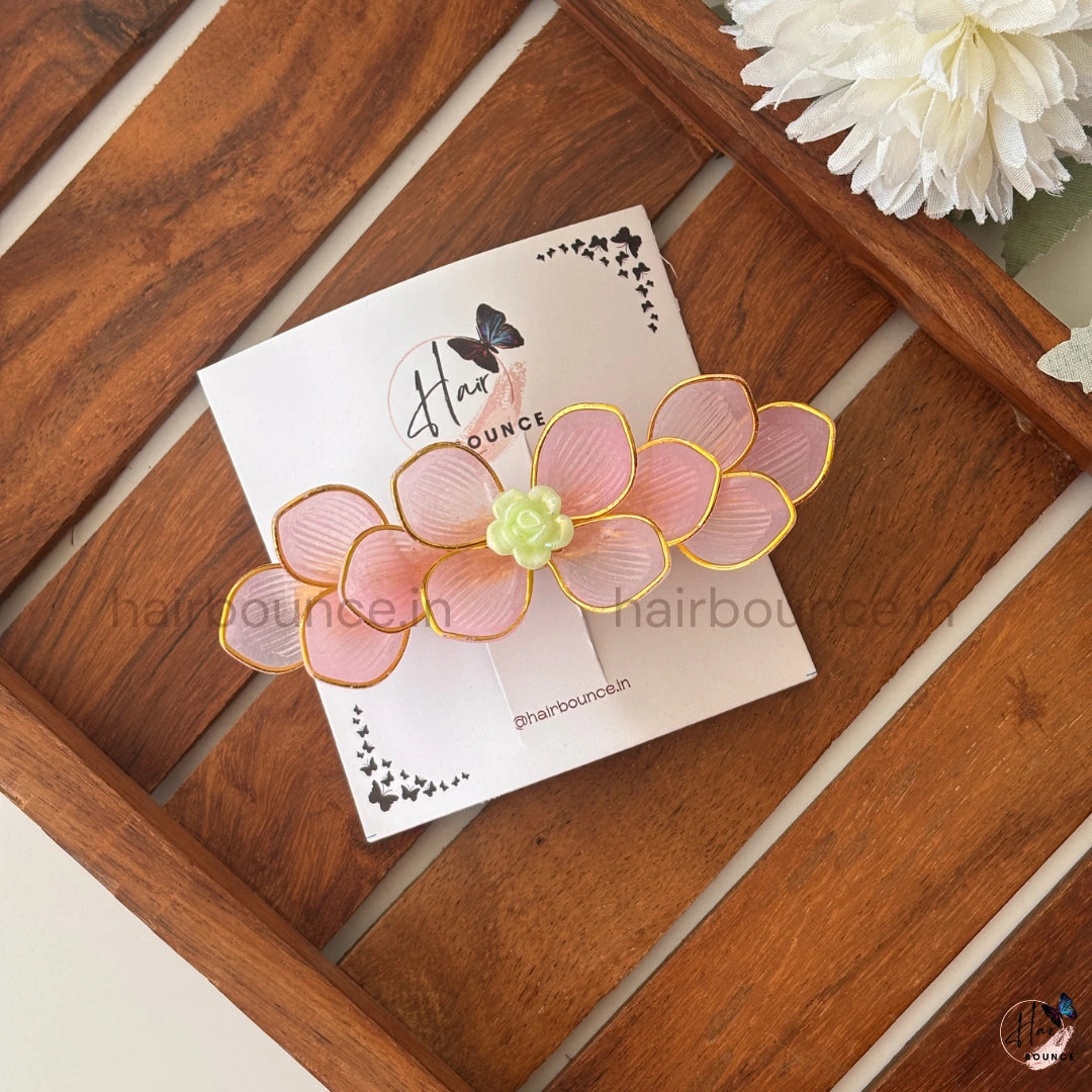 Blush Bloom Floral Hair Barrette