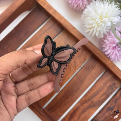 Matte Butterfly Hair Claw – Medium
