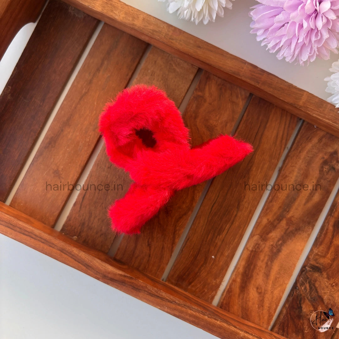 Colourful Loop Fur Hair Claw - Large