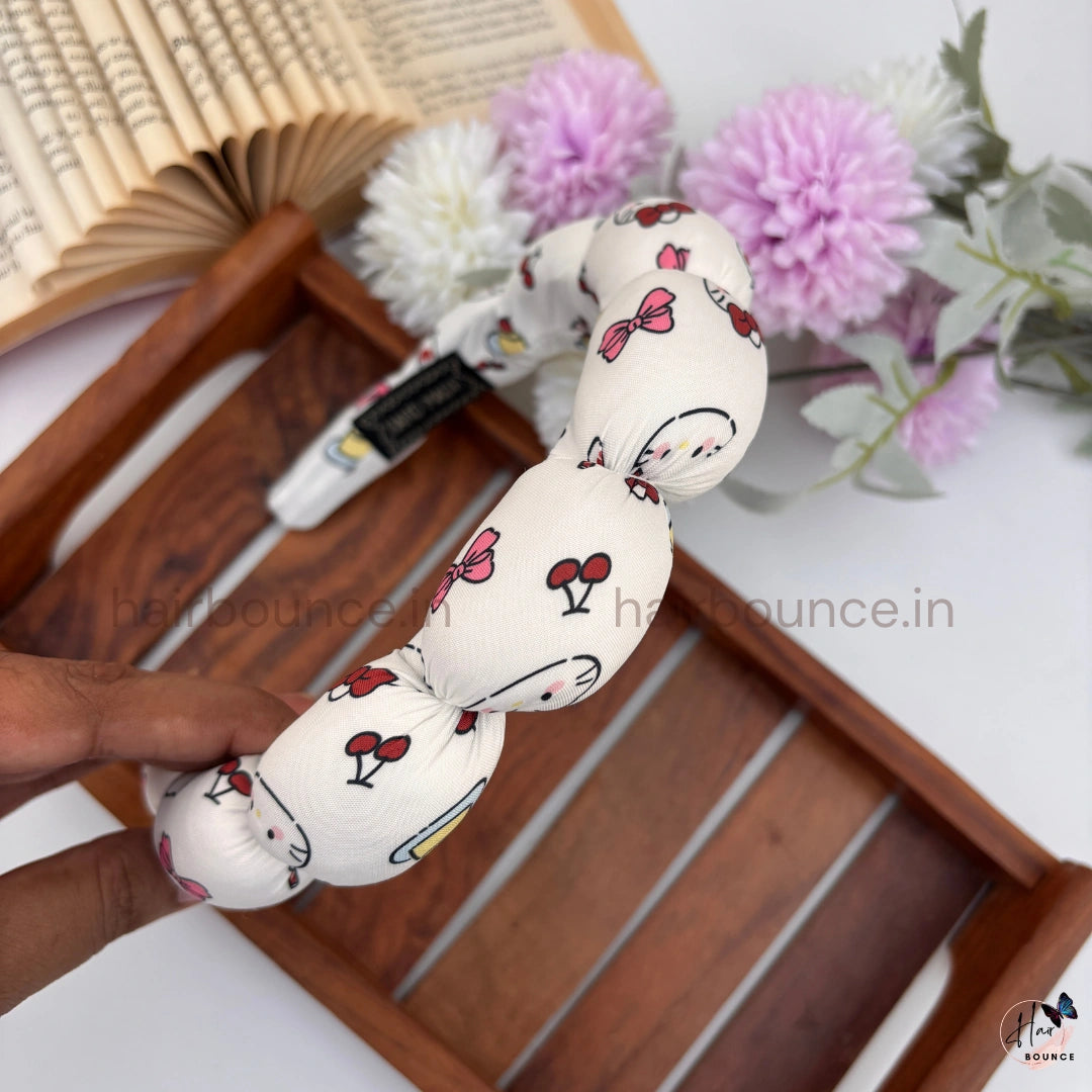Cute Kitty Bubble Padded Headband for Girls – Soft Cartoon Hair Band