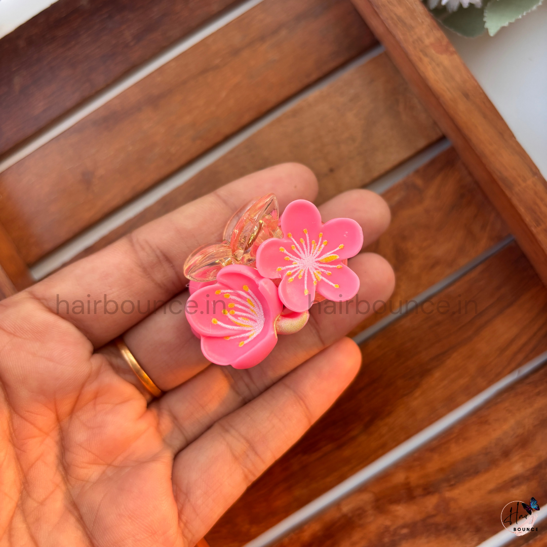 Ceramic Flower Hair Claw - Small