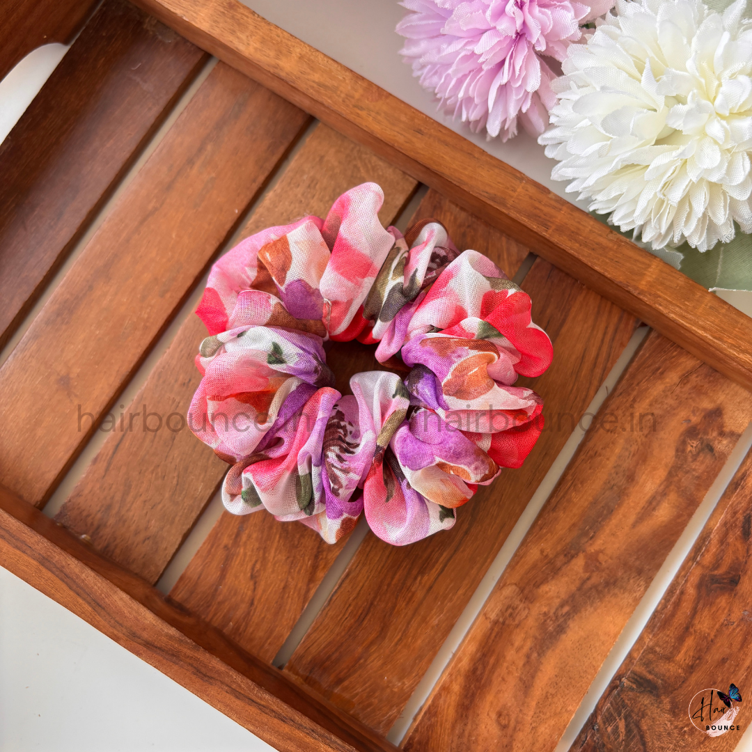 Warm Petals Organza Scrunchie – Regular