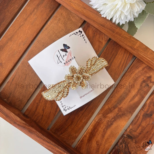 Regalia Bloom Crystal Bow Barrette