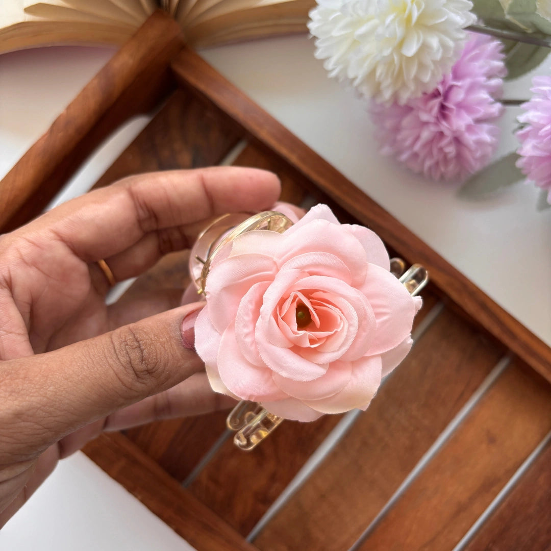 Soft Rose Hair Claw – Large
