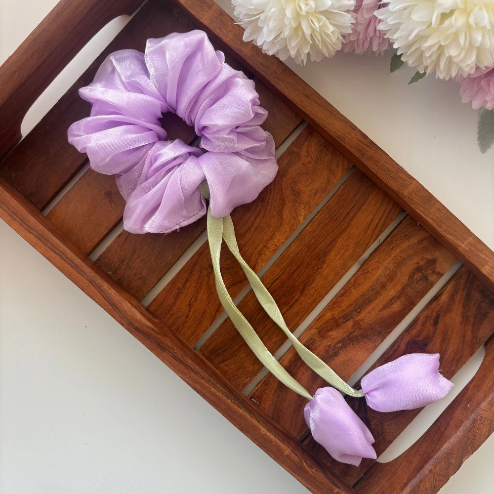 Lovely Tulip Scrunchie - Organza