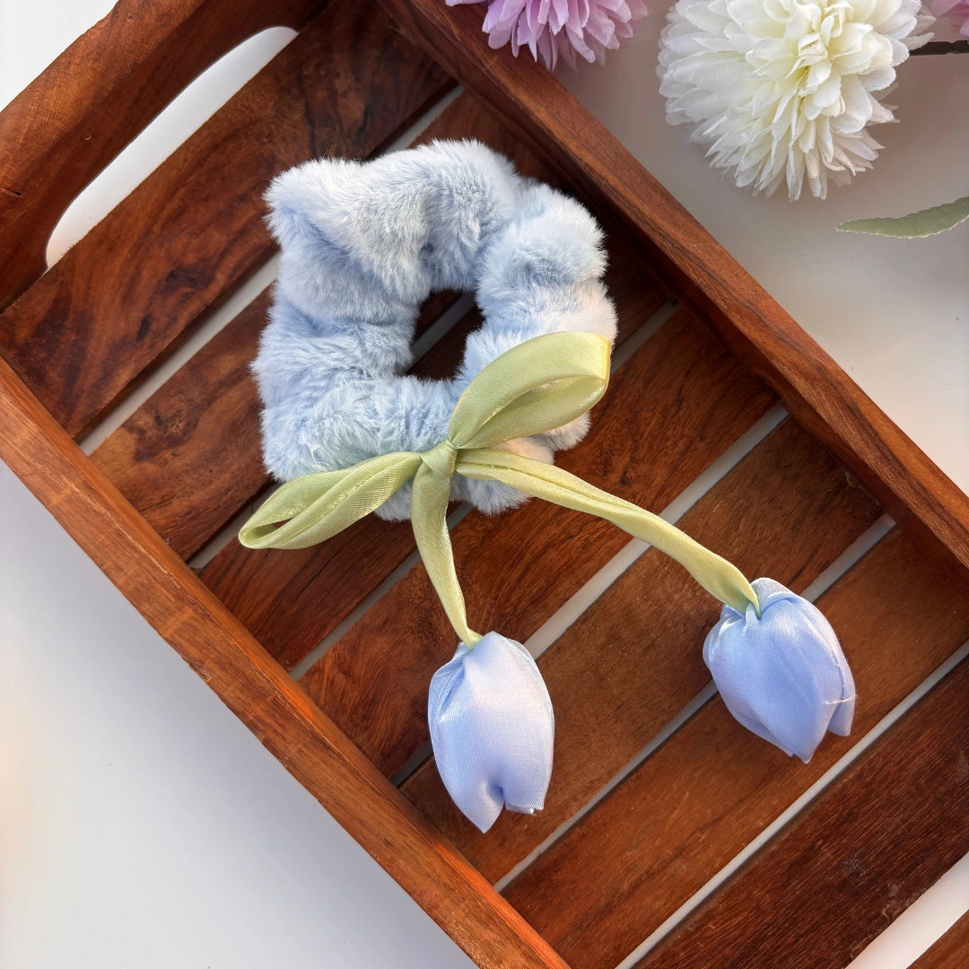 Furry Bloom Tulip Scrunchie