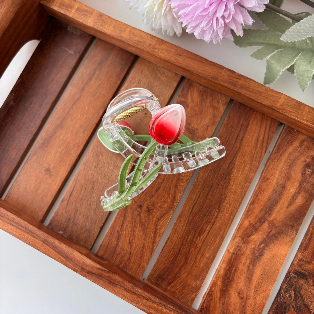 Crystal Tulip Hair Claw – Large