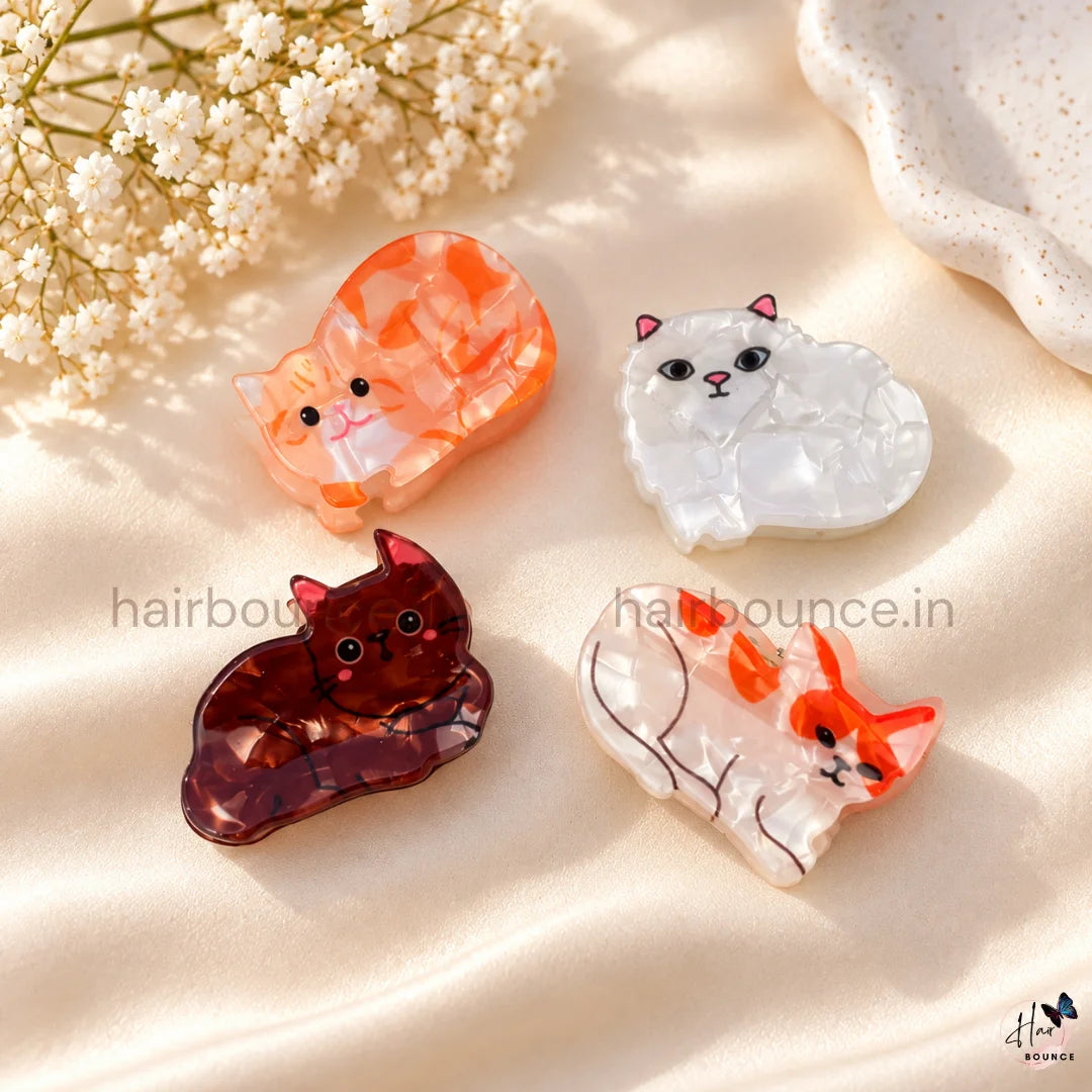 Kitty Tales Mini Hair Claw Clips – Pack of 4