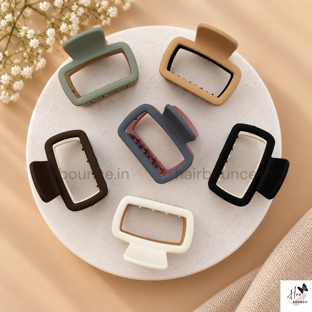 Dual Colour Square Hair Claw - Medium