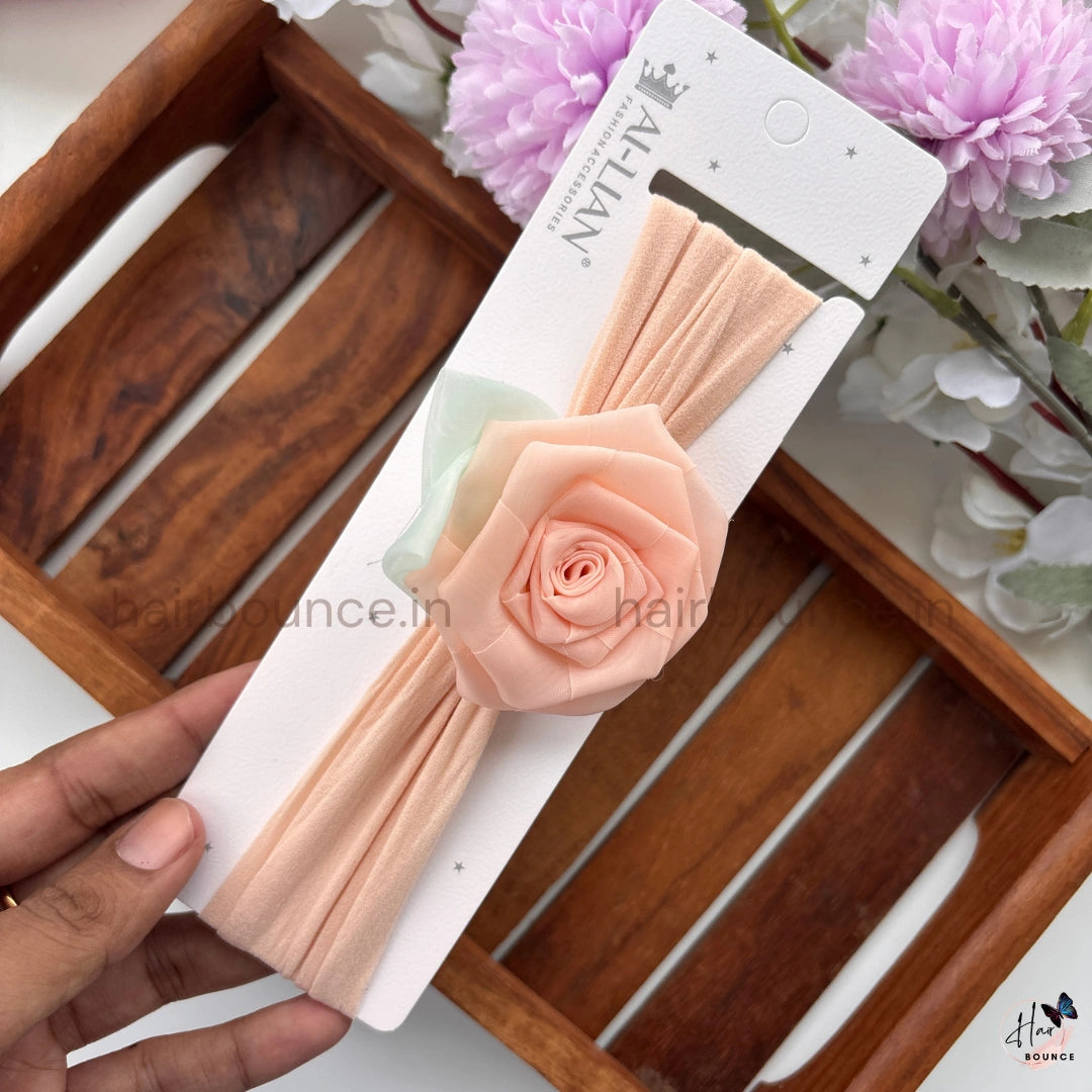 Bloom Rose Newborn Baby Nylon Headband