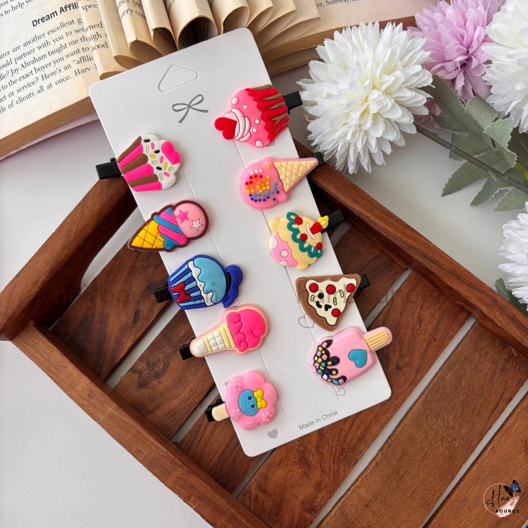 Cute Cartoon Hair Clip Set – Pack of 10