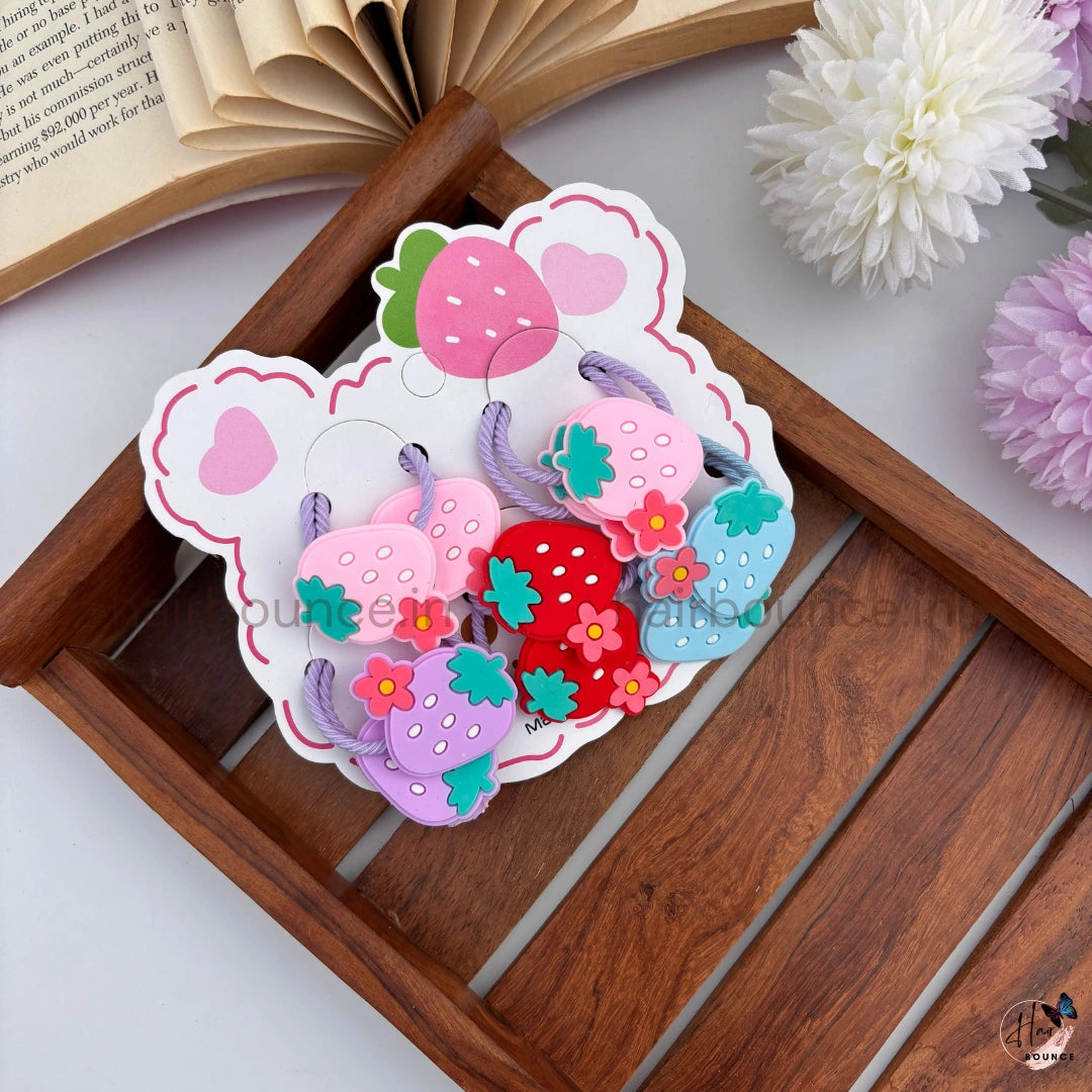 Berry Buddies Kids Hair Tie Set – Set of 5