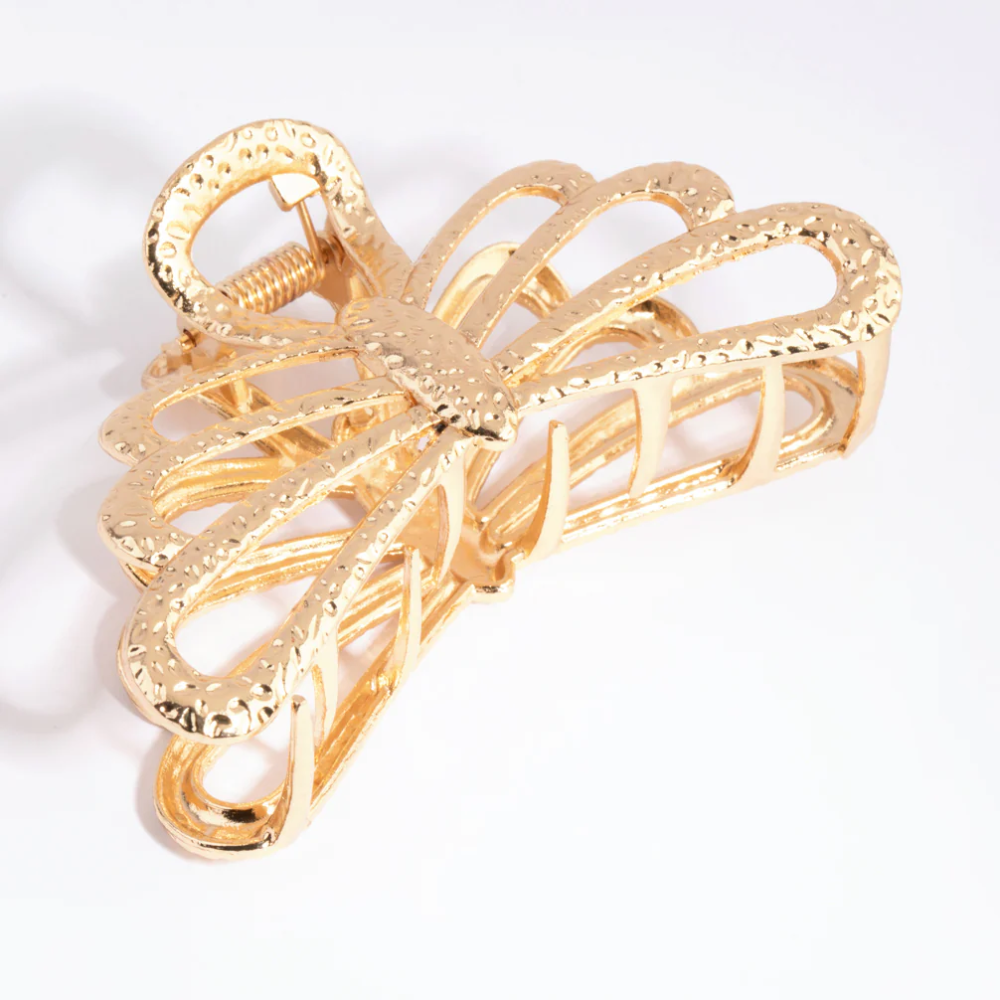 Premium Detailed Butterfly Metal Hair Claw