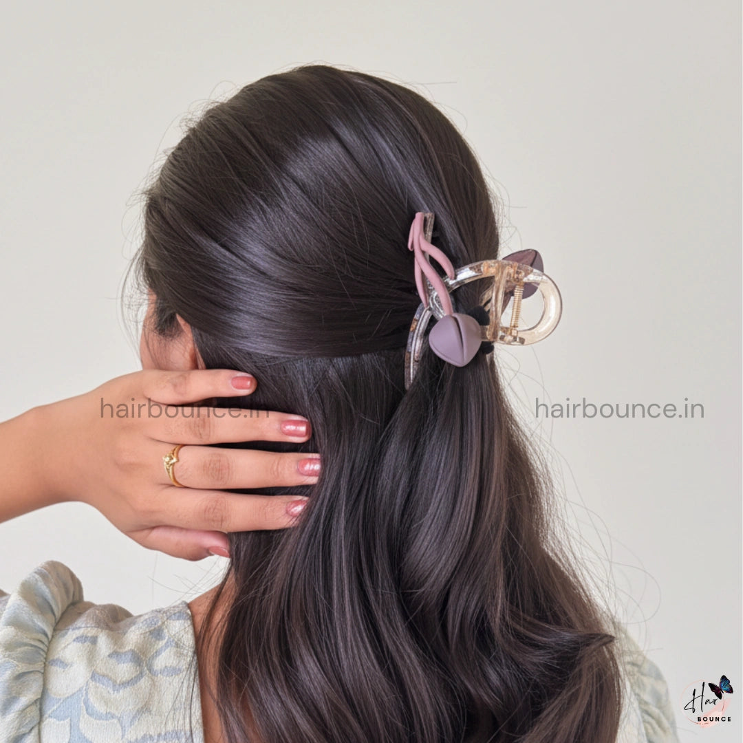 Nude Shade Tulip Twist Hair Claw - Large