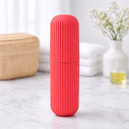 Multipurpose Capsule Bottle Storage Organizer – Portable Travel Case for Toothbrush, Cosmetics & Accessories