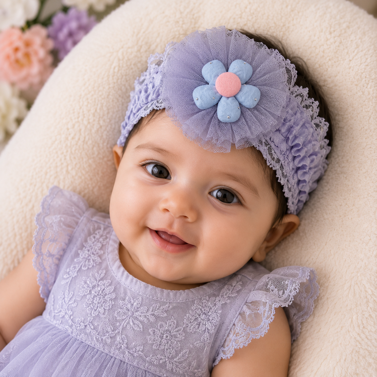 Petal Grace  New Born Baby Headband