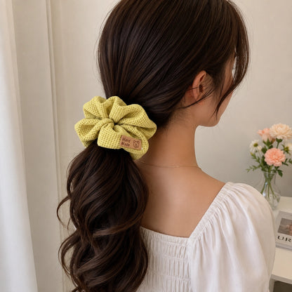 Handcrafted Waffle Knit Scrunchie – Regular