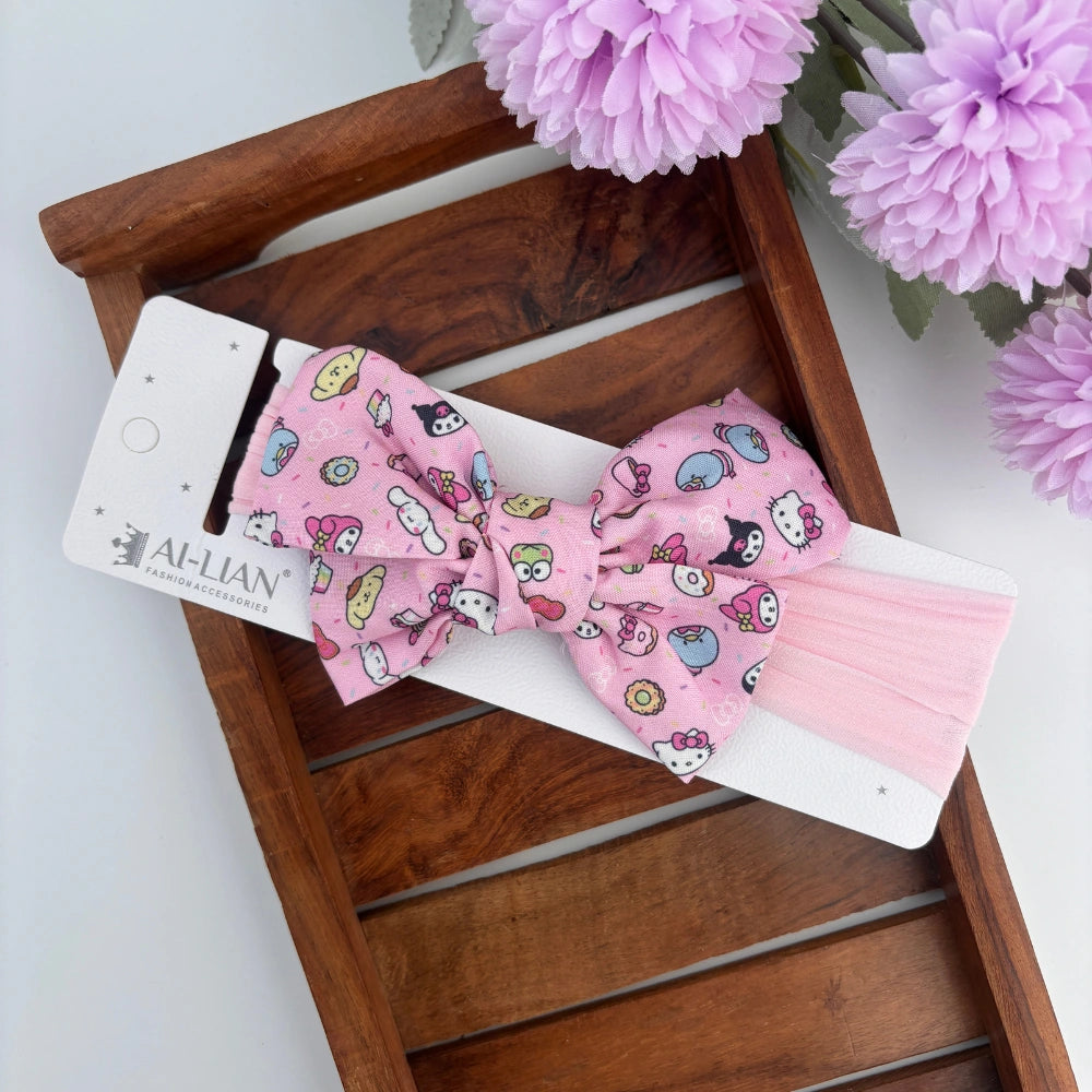 Kitty Printed  New Born Headband