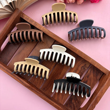 Dual Colour Cylinder Hair Claw - Medium