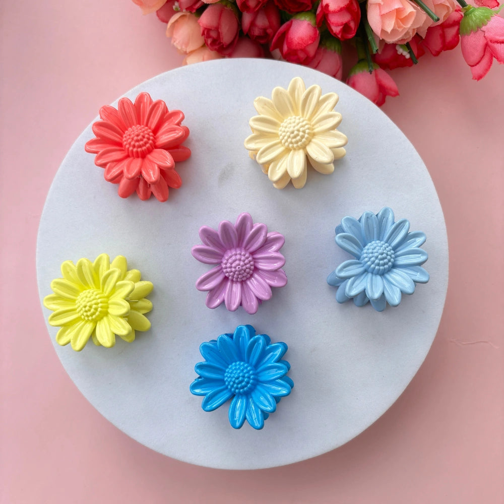 Cute Sunflower Hair Claw - Small / Pack of 2 Assorted Colours