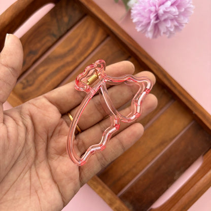 Shinny Butterfly Outline Hair Claw - Medium