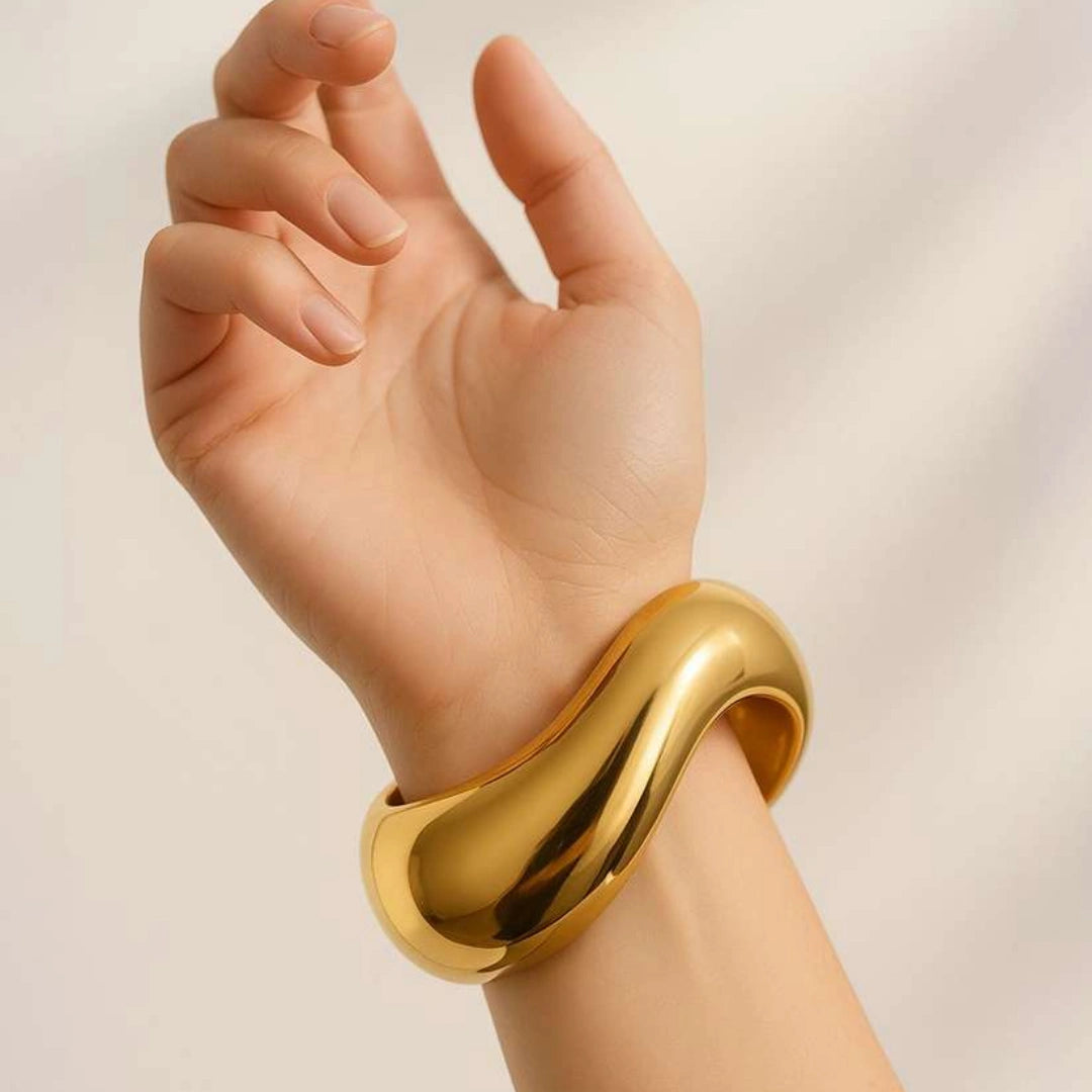Luxe Wave Gold Cuff