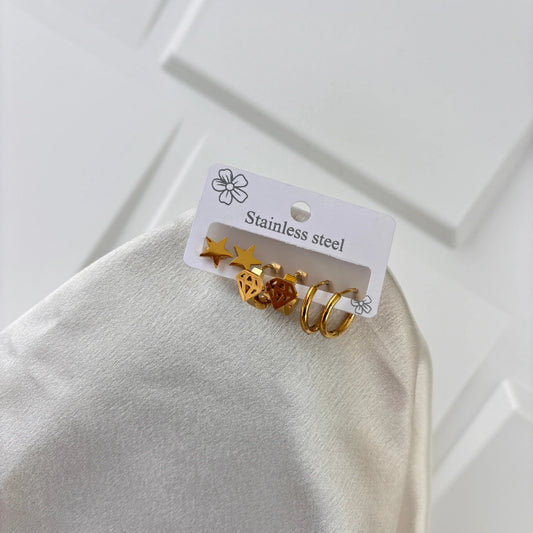 Star & Sparkle Hoop-Stud Set